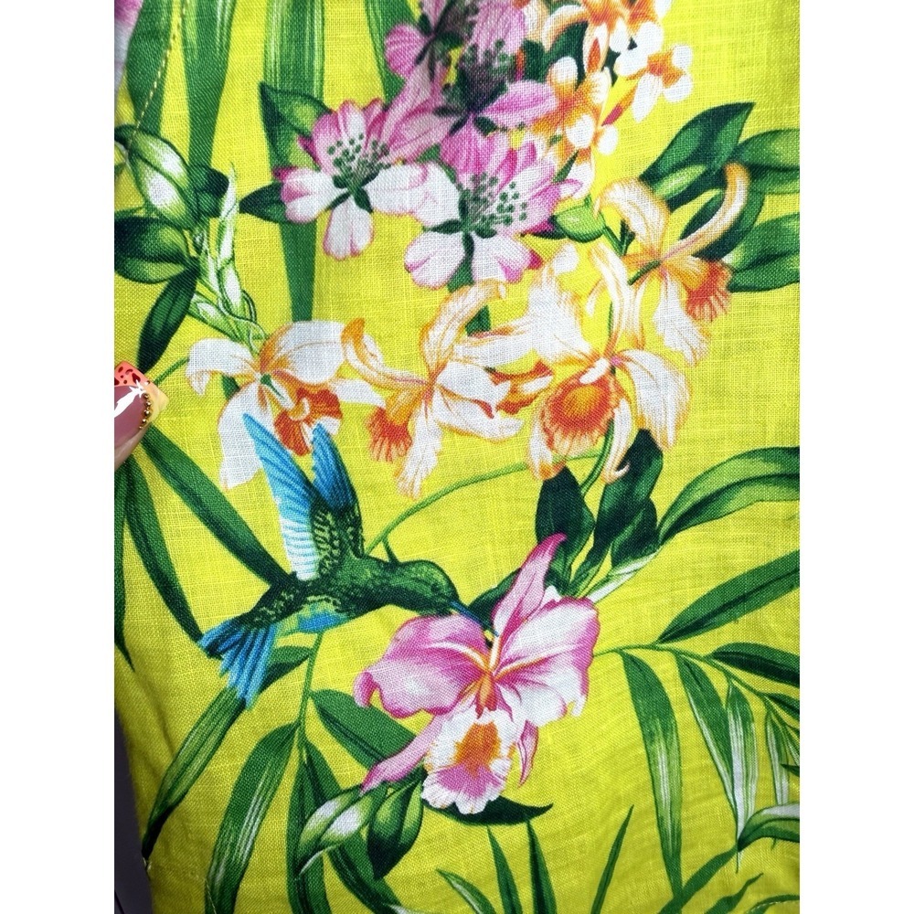 Tommy Bahama Humming A Bloom Tropical Floral Linen Skirt Women's Size Large - Picture 6 of 8